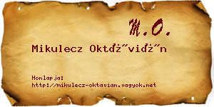 Mikulecz Oktávián névjegykártya